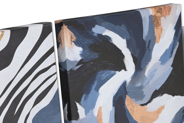 DKD Home Decor Set de 5 Cuadros Abstractos en Lienzo 25x2,5x25 cm