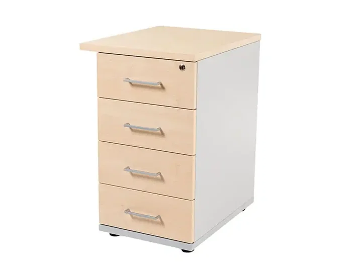 Rocada Cajonera Serie Store 60x47x74 cm con Cuatro Cajones Metálicos, Acabado Gris/Haya Rocada Cajonera Serie Store 60x47x74 cm con Cuatro Cajones Metálicos, Acabado Gris/Haya