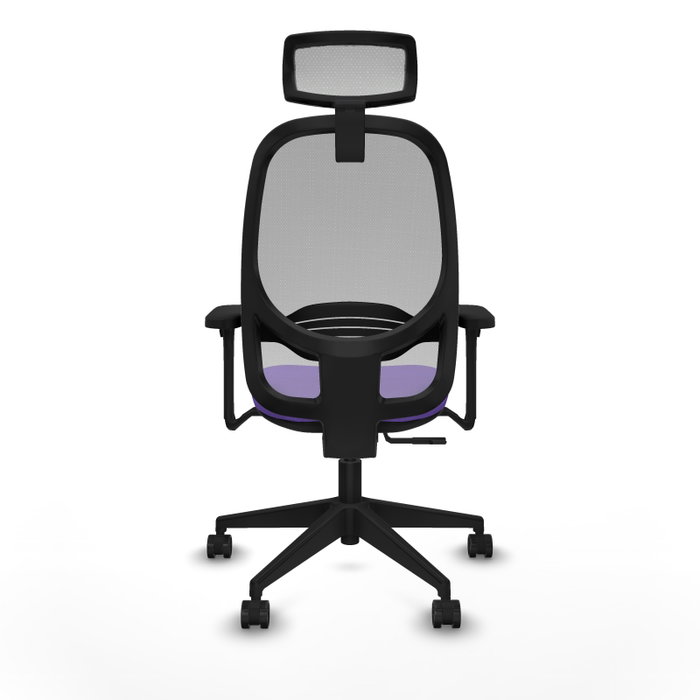 PIQUERAS Y CRESPO Silla de oficina Cilanco con mecanismo Sincro, Tela Lila y Malla Gris PIQUERAS Y CRESPO Silla de oficina Cilanco con mecanismo Sincro, Tela Lila y Malla Gris