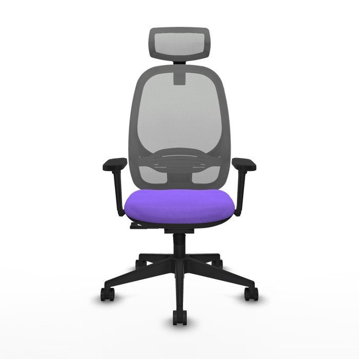 PIQUERAS Y CRESPO Silla de oficina Cilanco con mecanismo Sincro, Tela Lila y Malla Gris PIQUERAS Y CRESPO Silla de oficina Cilanco con mecanismo Sincro, Tela Lila y Malla Gris