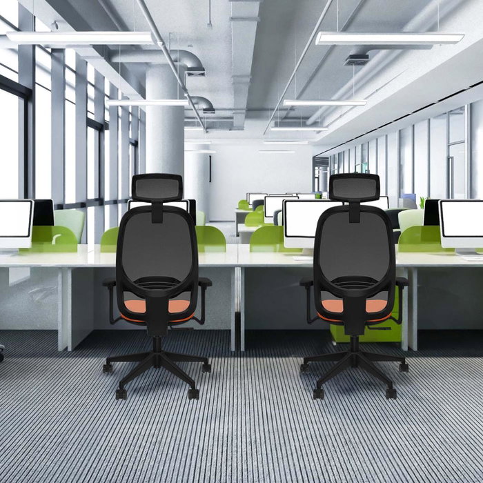 PIQUERAS Y CRESPO Silla de oficina Cilanco con mecanismo Sincro, Tela Lila y Malla Gris PIQUERAS Y CRESPO Silla de oficina Cilanco con mecanismo Sincro, Tela Lila y Malla Gris