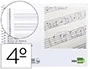 Liderpapel Bloc de Música Pentagrama 4mm Cuarto Apaisado 20 Hojas 100 g/m2