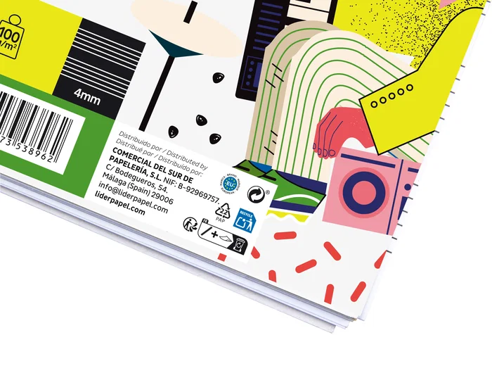 Liderpapel Bloc de música pentagrama 4mm cuarto 20 hojas 100 g Liderpapel Bloc de música pentagrama 4mm cuarto 20 hojas 100 g