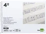 Liderpapel Bloc de Música Pentagrama 4mm Cuarto Apaisado 20 Hojas 100 g/m2