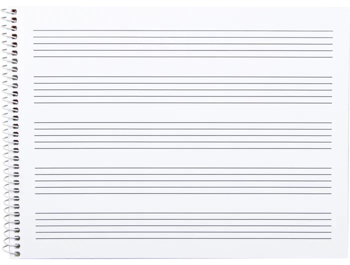 Liderpapel Bloc de Música Pentagrama 4mm Cuarto Apaisado 20 Hojas 100 g/m2