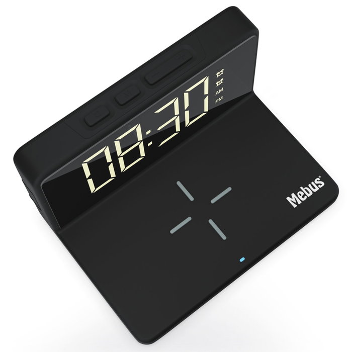 Mebus 25622 Reloj Despertador Digital con Cargador Inalámbrico Mebus 25622 Reloj Despertador Digital con Cargador Inalámbrico