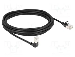 DeLOCK Cable de red RJ45 Cat.6a S/FTP Slim 5 m Negro