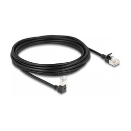 DeLOCK Cable de red RJ45 Cat.6A S/FTP Slim 5 m negro con conector angular