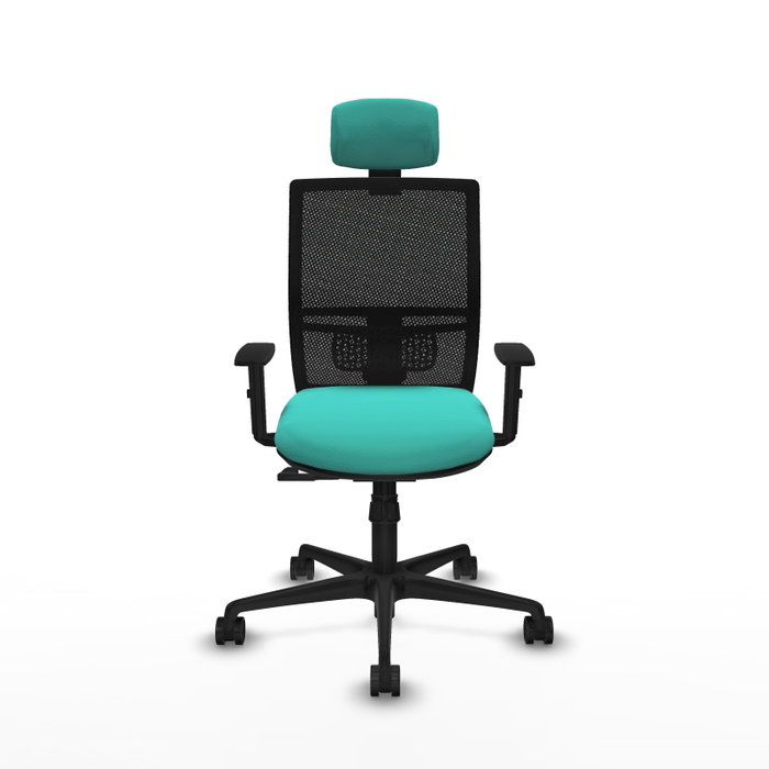 PIQUERAS Y CRESPO Silla de oficina Yunquera con mecanismo Sincro, Turquesa y Negro PIQUERAS Y CRESPO Silla de oficina Yunquera con mecanismo Sincro, Turquesa y Negro