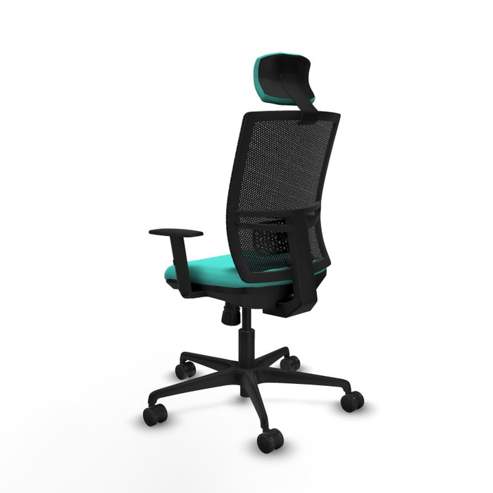PIQUERAS Y CRESPO Silla de oficina Yunquera con mecanismo Sincro, Turquesa y Negro PIQUERAS Y CRESPO Silla de oficina Yunquera con mecanismo Sincro, Turquesa y Negro