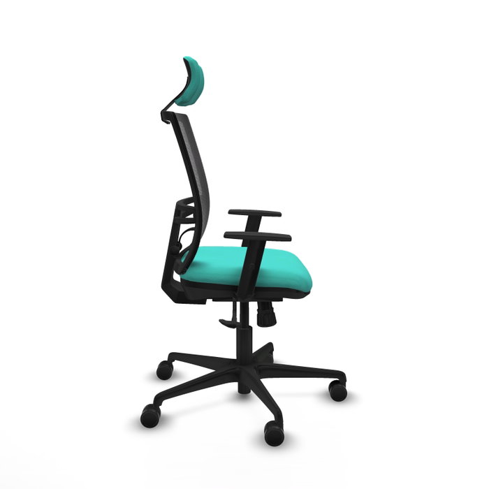 PIQUERAS Y CRESPO Silla de oficina Yunquera con mecanismo Sincro, Turquesa y Negro PIQUERAS Y CRESPO Silla de oficina Yunquera con mecanismo Sincro, Turquesa y Negro