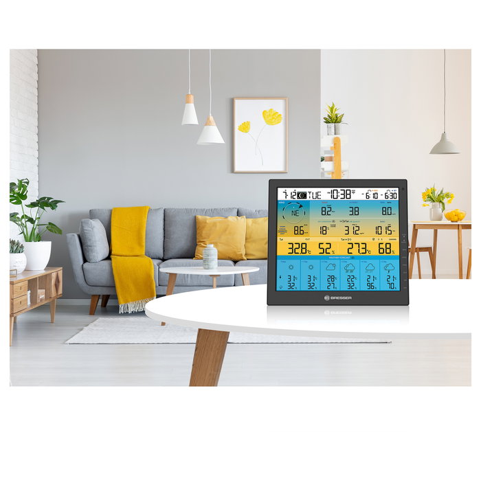Bresser Estación Meteorológica 7-en-1 Solar 4cast Pro SF con Pronóstico y Sensor Exterior