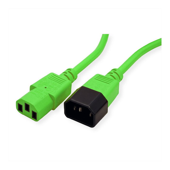 ROLINE 19.08.1534 Cable de alimentación IEC 320, 3 m, Verde