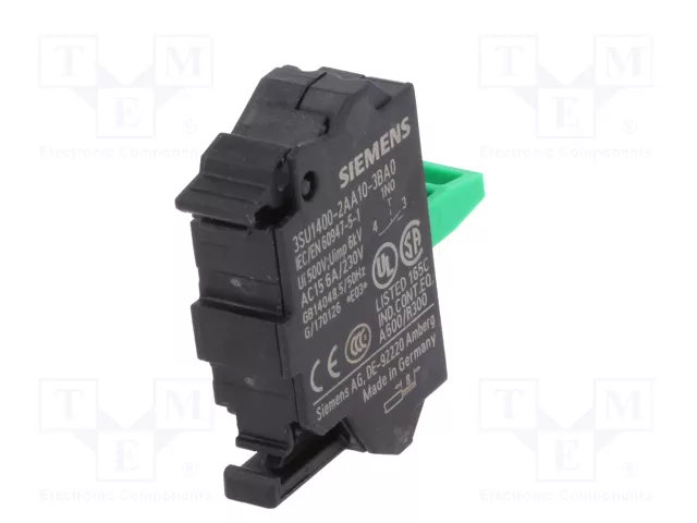 Siemens 3SU14002AA103BA0 Módulo de contacto con 1 elemento de conmutación 1S Siemens 3SU14002AA103BA0 Módulo de contacto con 1 elemento de conmutación 1S