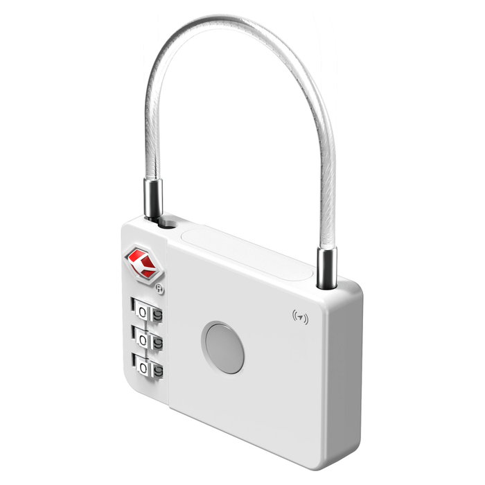 Ultron MiLock Candado de seguridad para maleta blanco con etiqueta Apple Ultron MiLock Candado de seguridad para maleta blanco con etiqueta Apple