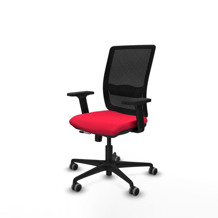 PIQUERAS Y CRESPO Silla de oficina Haches con mecanismo Sincro/Traslack, Rojo y Negro PIQUERAS Y CRESPO Silla de oficina Haches con mecanismo Sincro/Traslack, Rojo y Negro