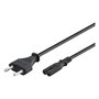 Goobay 50084 Cable de Alimentación 1,5 m CEE7/16 a C7 Acoplador Negro