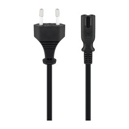 Goobay 50084 Cable de alimentación CEE7/16 a C7, 1,5 m, Negro