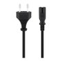 Goobay 50084 Cable de Alimentación 1,5 m CEE7/16 a C7 Acoplador Negro