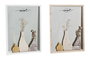 DKD Home Decor Decoración de Pared MDF Jarrones Surtido de 2 Unidades