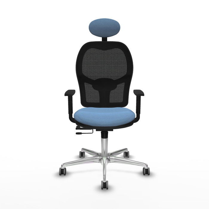 PIQUERAS Y CRESPO Silla de oficina Jorquera con mecanismo Sincro/Traslack, Azul cielo y Negro PIQUERAS Y CRESPO Silla de oficina Jorquera con mecanismo Sincro/Traslack, Azul cielo y Negro