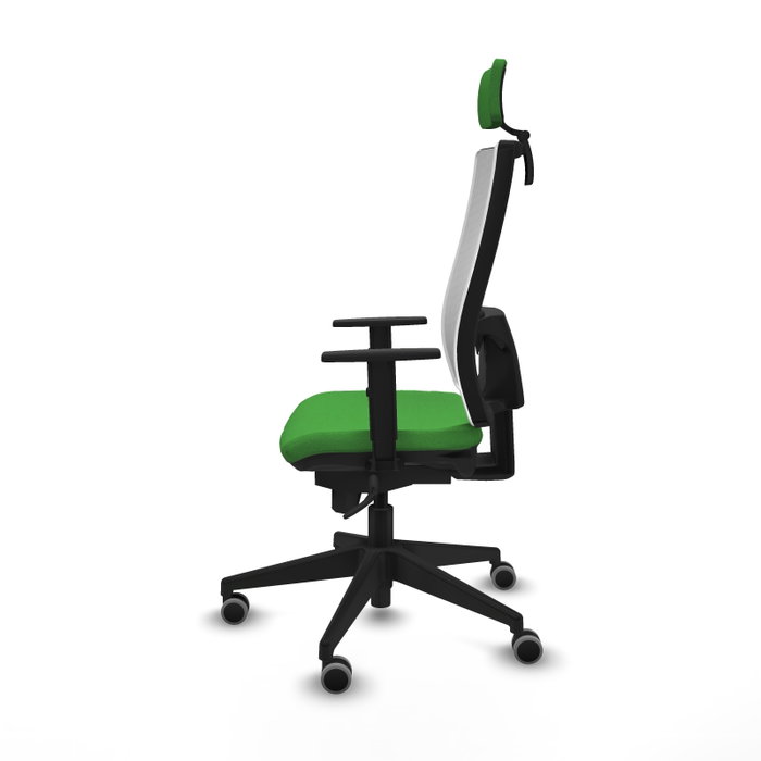 PIQUERAS Y CRESPO Silla de oficina Horna con mecanismo Sincro, Verde y Blanco