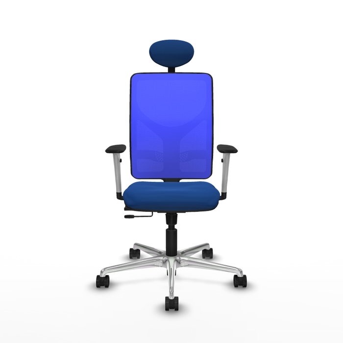 PIQUERAS Y CRESPO Silla de oficina Motilla Azul con mecanismo Sincro/Traslack
