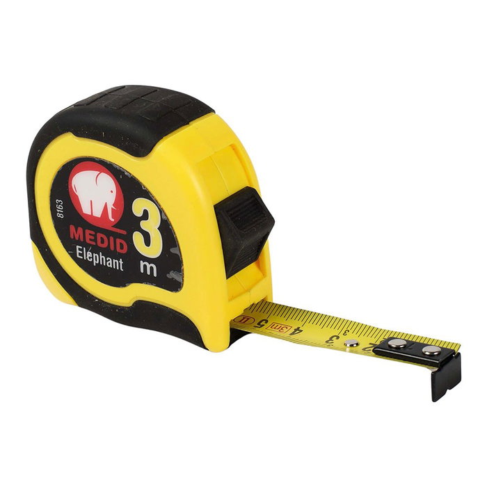 Medid Flexómetro Elephant 3 m x 16 mm Bimaterial Negro/Amarillo Gama Premium
