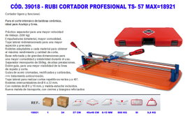 RUBI FINSTOCK TS-57 Cortador Profesional