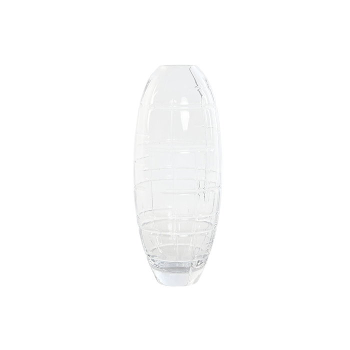 DKD Home Decor Jarrón de Cristal Transparente 11,5x11,5x28 cm