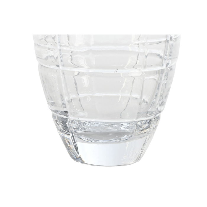 DKD Home Decor Jarrón de Cristal Transparente 11,5x11,5x28 cm