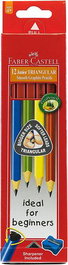 Lapiz De Grafito Faber-Castell Junior Triangular - 2Hb Blister De 12 Con Afila