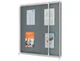 Nobo Vitrina de Anuncios Premium Plus con Puerta Corredera, Fieltro Gris, 12 x A4