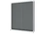 Nobo Vitrina de Anuncios Premium Plus con Puerta Corredera, Fieltro Gris, 12 x A4