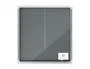 Nobo Vitrina de Anuncios Premium Plus con Puerta Corredera, Fieltro Gris, 12 x A4