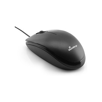 MEDIARANGE MROS212 Ratón Óptico USB para Oficina, 1000 DPI, Mano Derecha, Cable 1.5 m, Negro