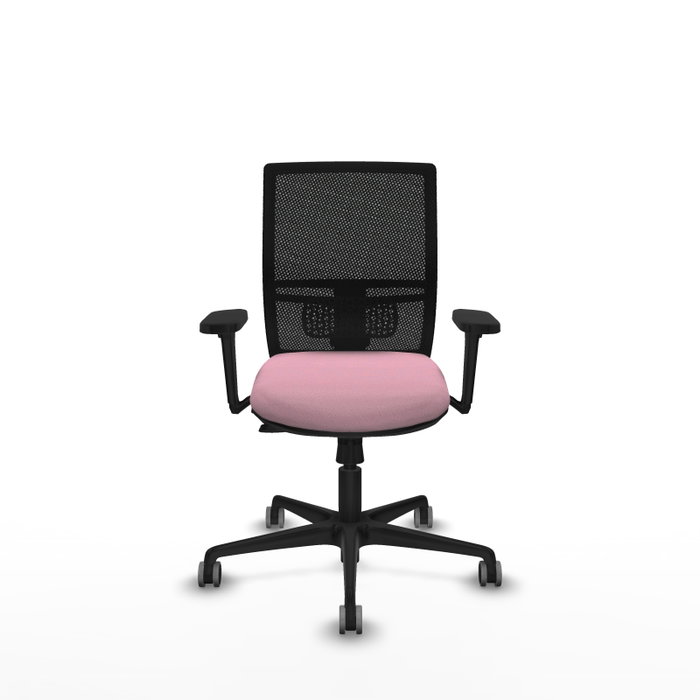 PIQUERAS Y CRESPO Silla de oficina Yunquera Rosa y Negro con Brazos 3D PIQUERAS Y CRESPO Silla de oficina Yunquera Rosa y Negro con Brazos 3D