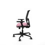 PIQUERAS Y CRESPO Silla de oficina Yunquera Rosa y Negro con Brazos 3D