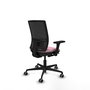 PIQUERAS Y CRESPO Silla de oficina Yunquera Rosa y Negro con Brazos 3D