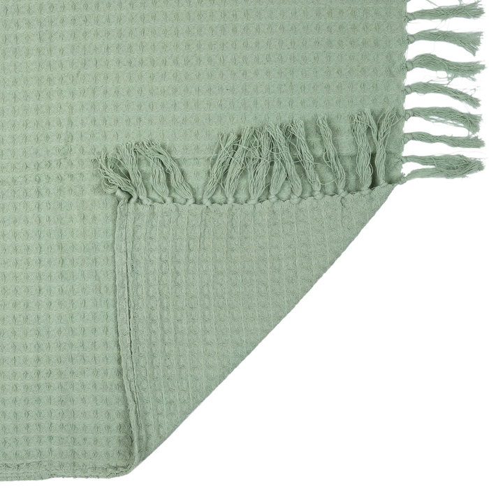 Home Deco Factory Manta Gofrada Verde Agua 130x160 cm 100% Algodón