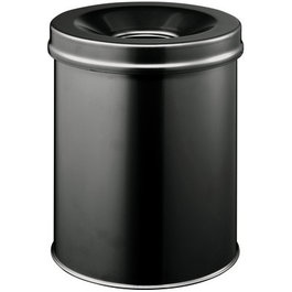 Durable Papelera Safe rund 15 litros negro