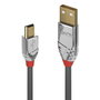 Lindy 3m USB 2.0 Type A to Mini-B Cable Cromo Line