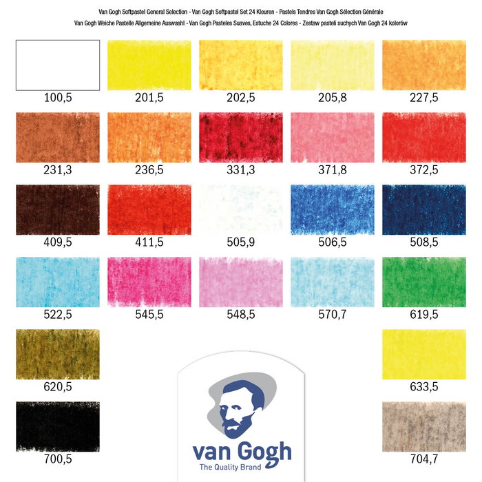 Van Gogh Set de pasteles suaves con 24 colores