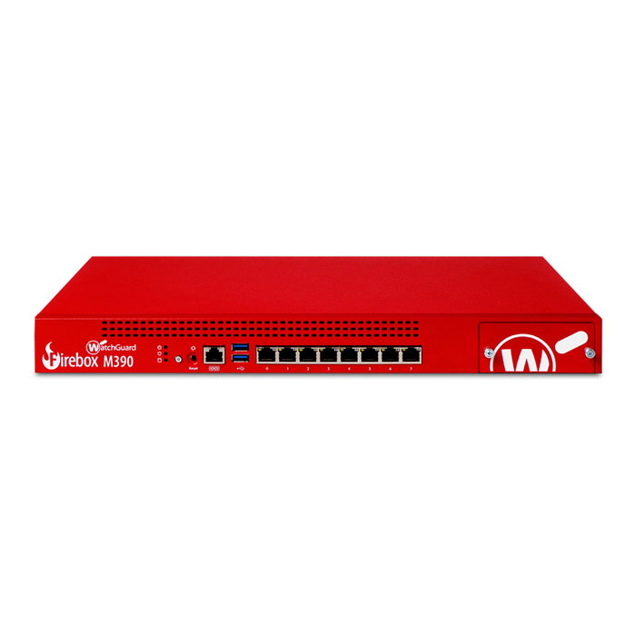 WatchGuard Firebox M390 Cortafuegos y Firewall de Seguridad 2.4 Gbit/s, VPN, 8 Puertos LAN, Licencia 1 Año Total Security Suite WatchGuard Firebox M390 Cortafuegos y Firewall de Seguridad 2.4 Gbit/s, VPN, 8 Puertos LAN, Licencia 1 Año Total Security Suite