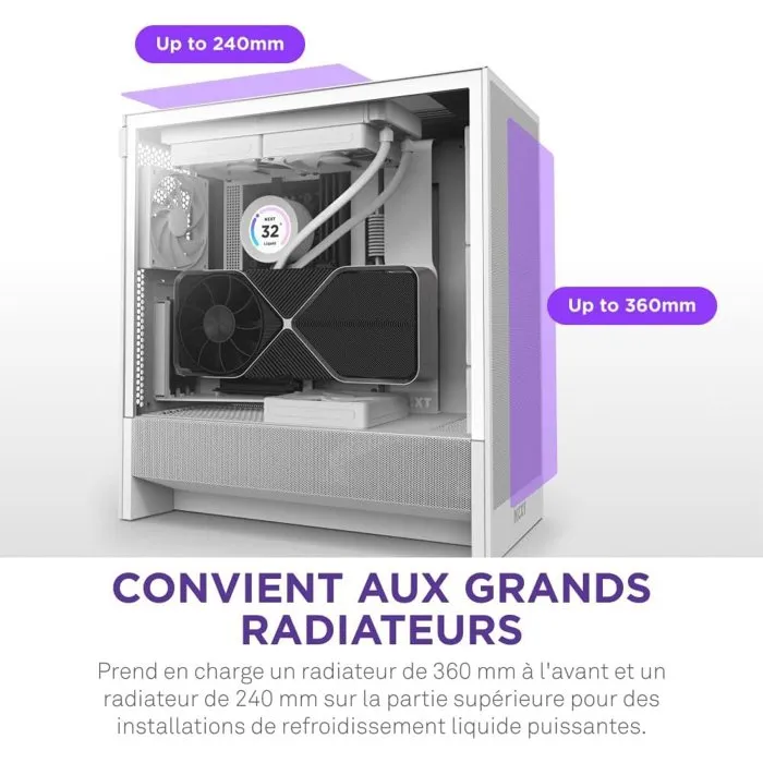 NZXT H5 Flow (2024) Blanco CC-H52FW-01 NZXT H5 Flow (2024) Blanco CC-H52FW-01