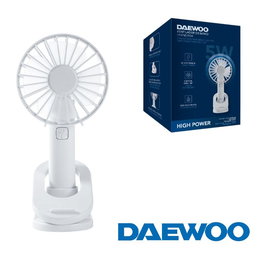 Daewoo Ventilador de Sobremesa con Clip, Orientable, 5W - Soporte para Mesa