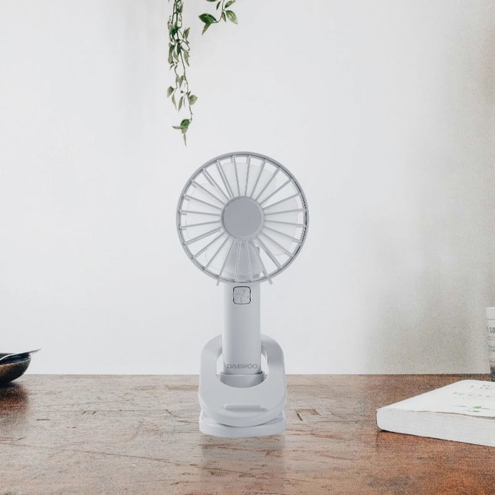 Daewoo Ventilador de Sobremesa con Clip, Orientable, 5W - Soporte para Mesa