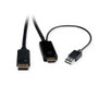 ROLINE Cable Adaptador de Video HDMI + USB a DisplayPort 1.2, 2 m