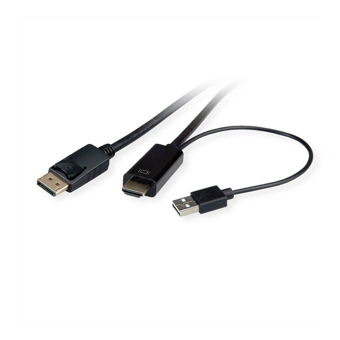 ROLINE Cable Adaptador de Video HDMI + USB a DisplayPort 1.2, 2 m ROLINE Cable Adaptador de Video HDMI + USB a DisplayPort 1.2, 2 m