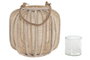 DKD Home Decor Portavelas de Fibra de Banana Natural